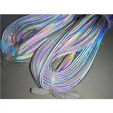 Rainbow Reflective Fabric Piping